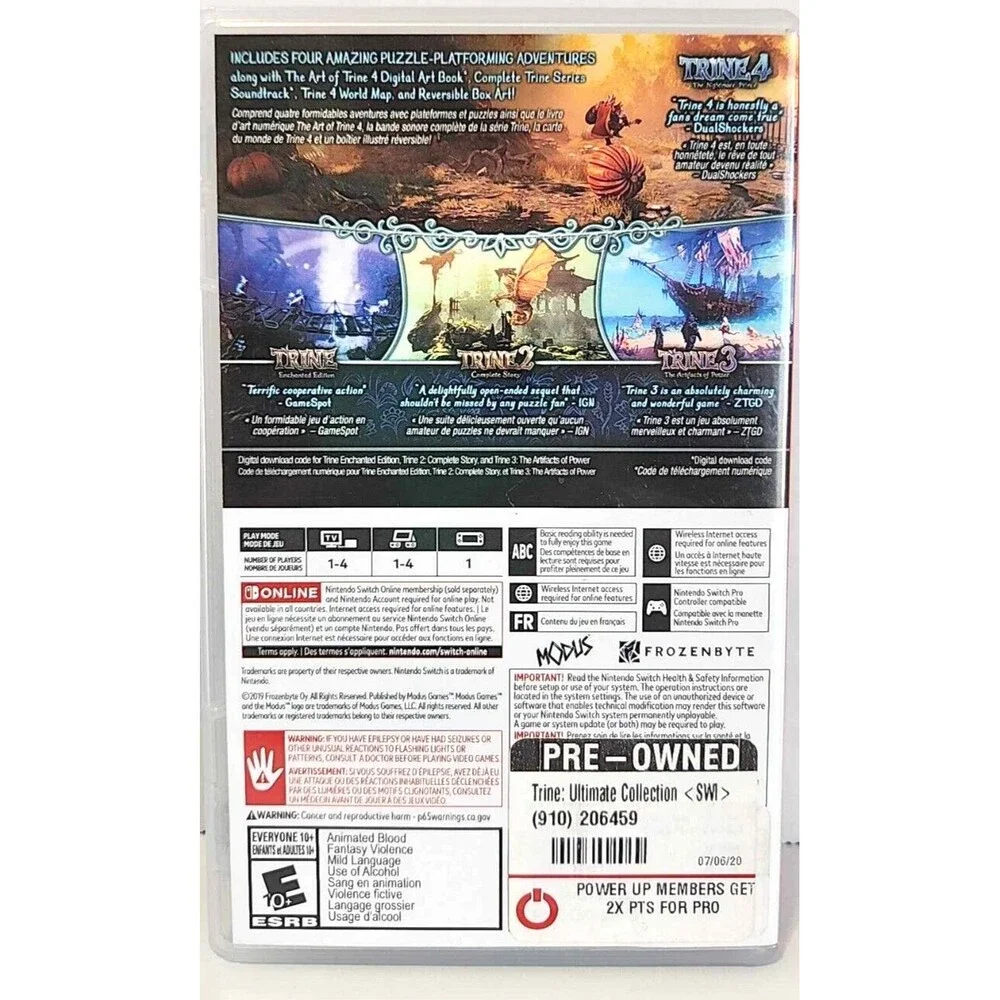 CASE ONLY TRINE 4 ULTIMATE COLLECTION Nintendo Switch NO MANUAL NO GAME